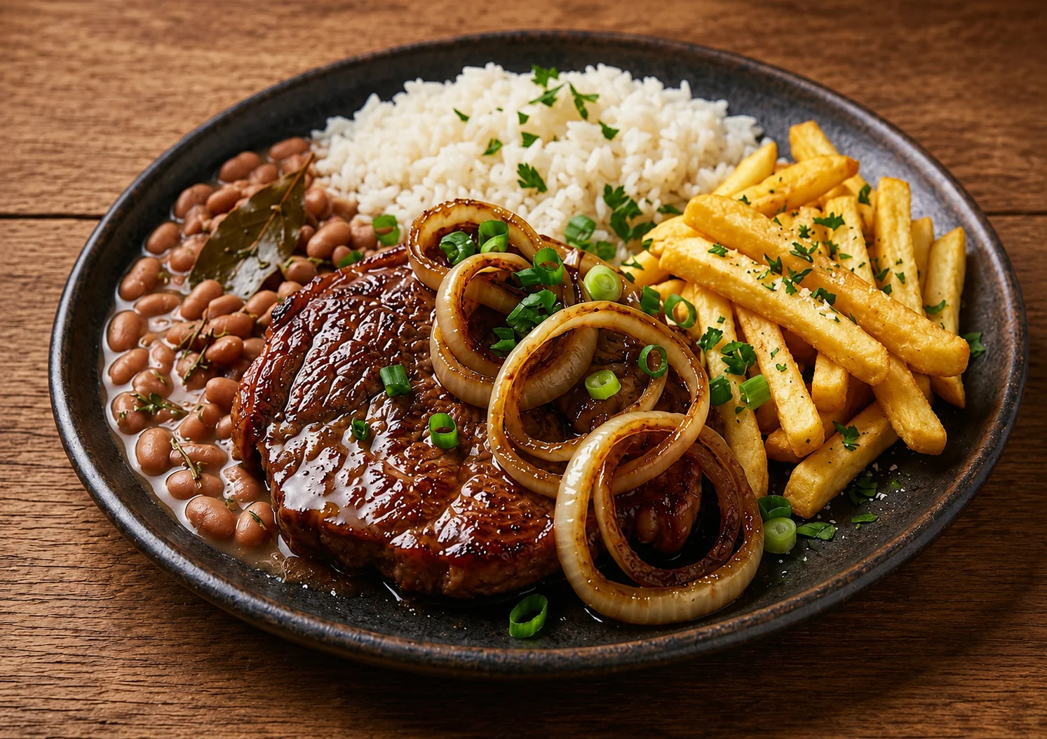 Bife acebolado
