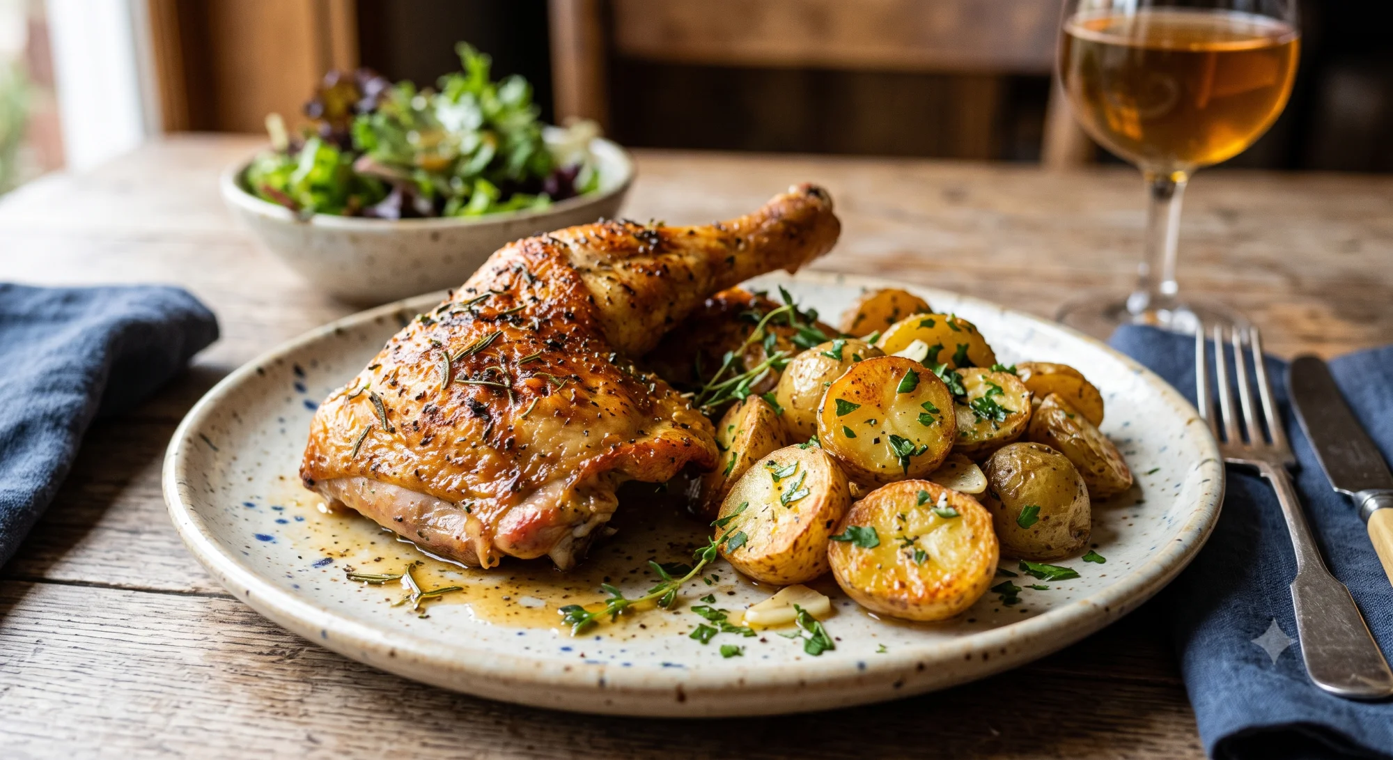 Frango Assado com Batata Sauté