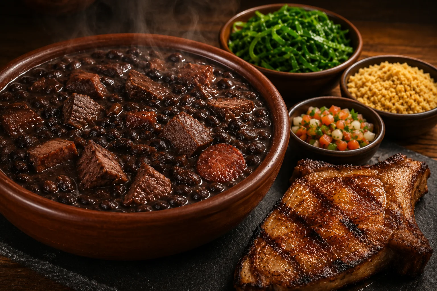 Feijoada Média com Bisteca